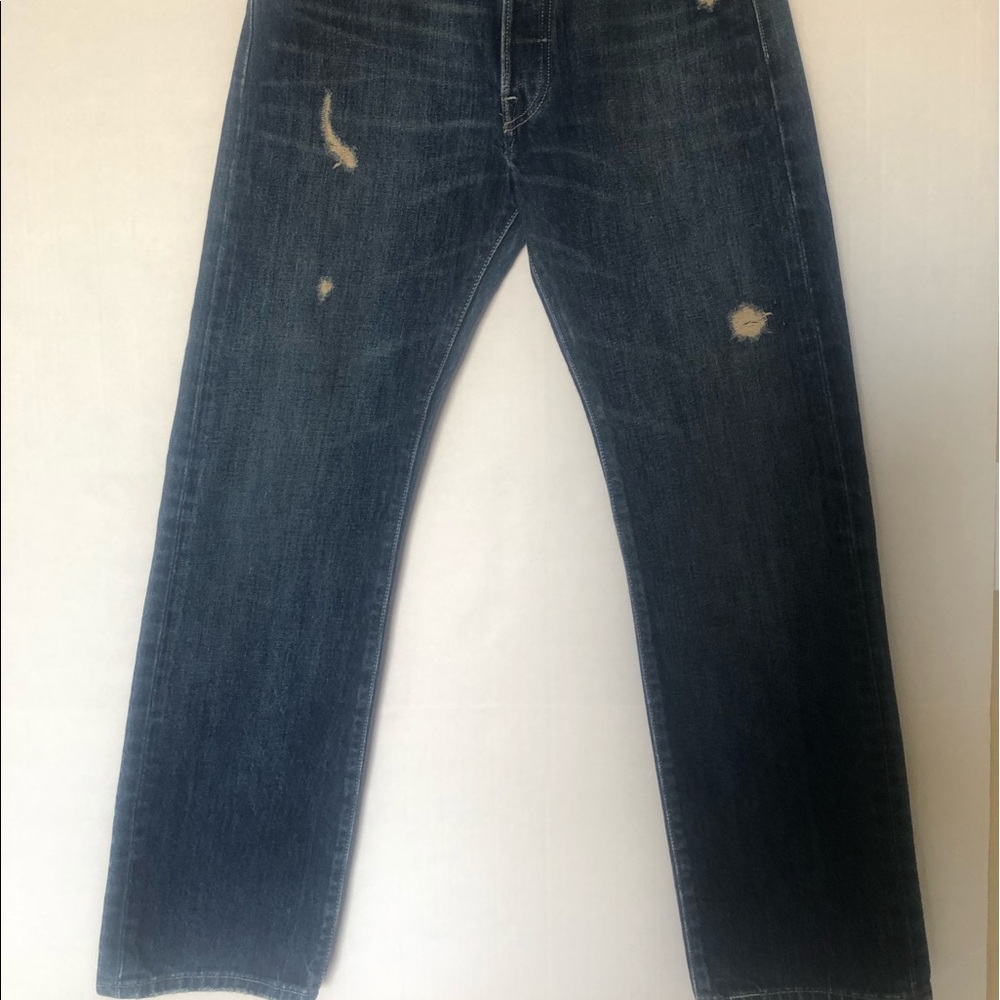 Levi’s 501 men distress blue jeans